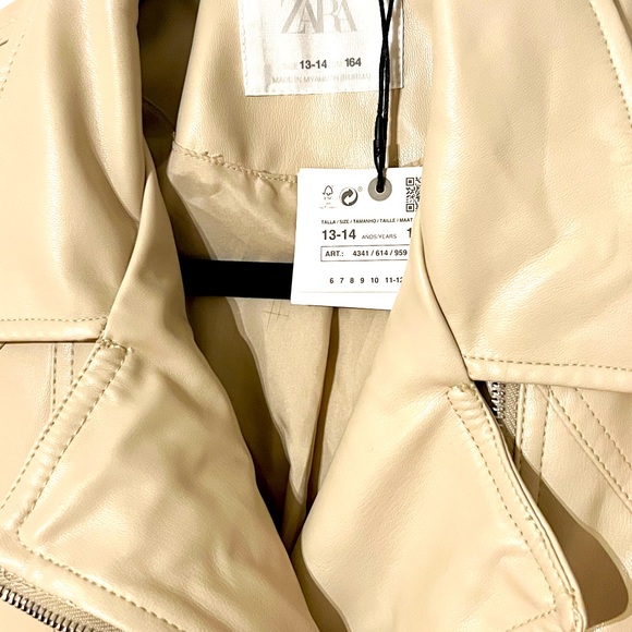 BNWT Zara Faux Leather Biker Jacket - Picture 2 of 4